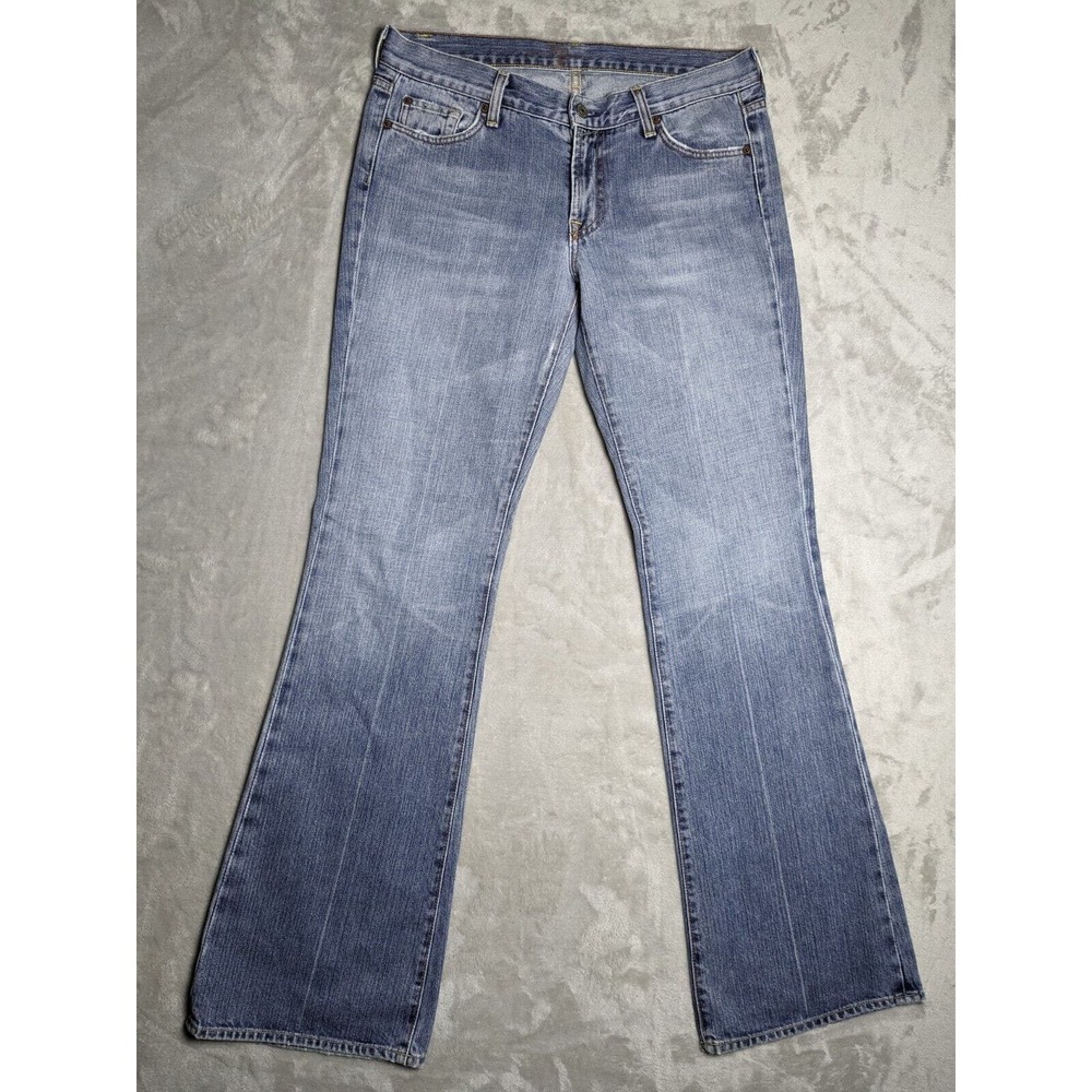 7 for All Mankind Womens Jeans Size 31 Flare Bootcut U07004U Medium Wash @TD